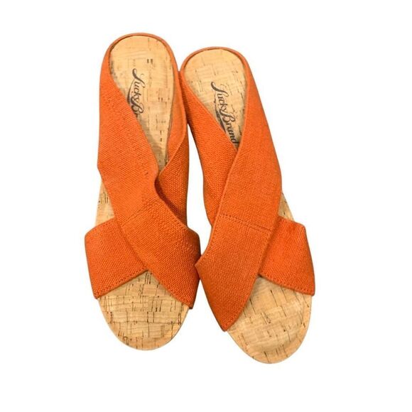 Vintage Orange Wedge Heels - Picture 3 of 6
